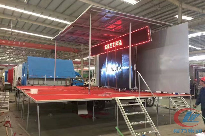 大運(yùn)排半3.8米廂長舞臺車側(cè)面圖