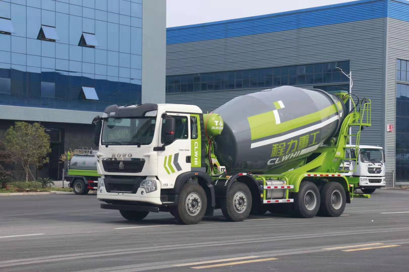 15方重汽豪沃混凝土攪拌車側(cè)面圖