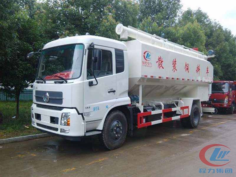 程力東風(fēng)天錦散裝飼料運輸車高清圖